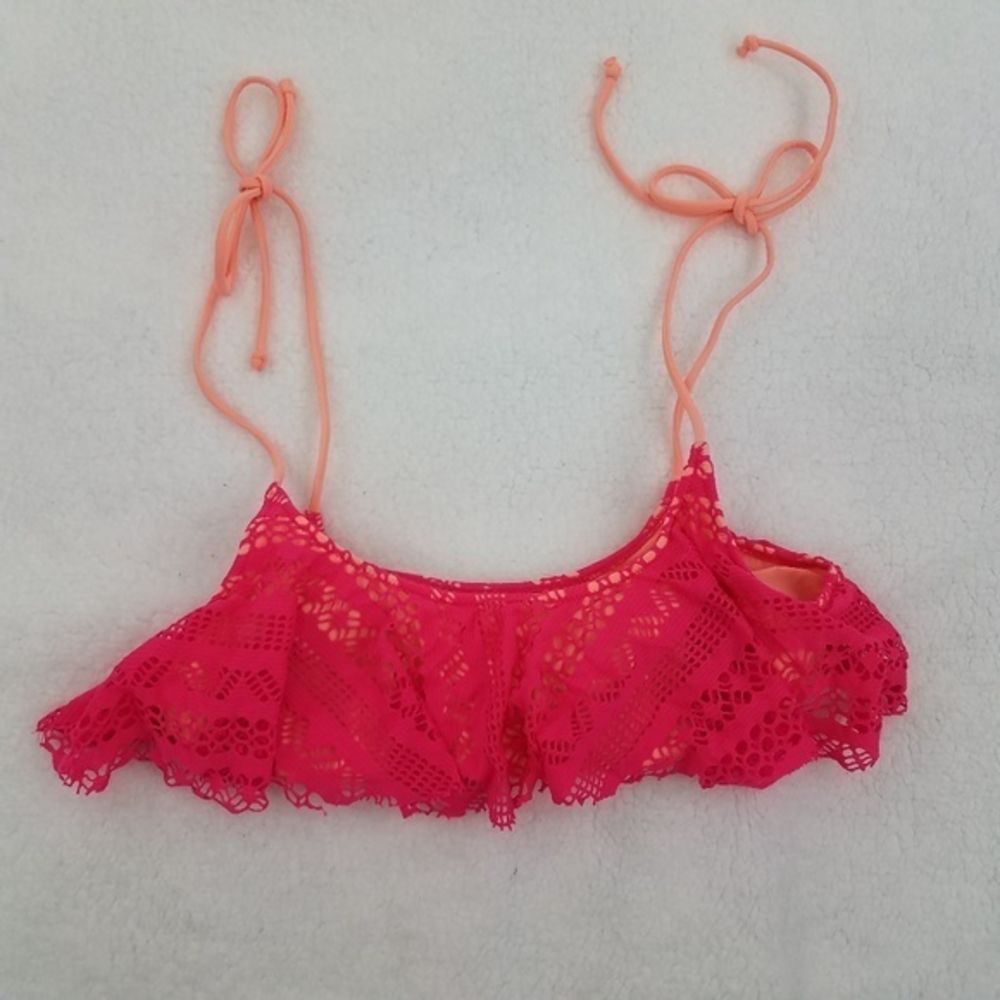 Pink‎ Victorias Secret Bikini Top M Mesh Ru…